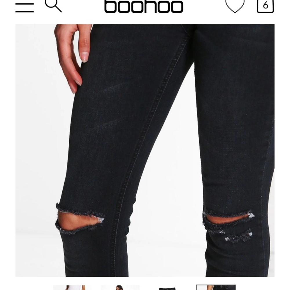 High waisted ripped knee skinny Jean - Picture 8 of 9